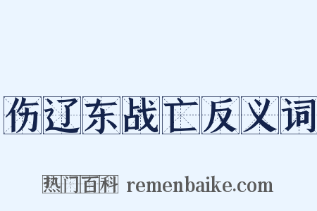 伤辽东战亡反义词是什么意思的图片
